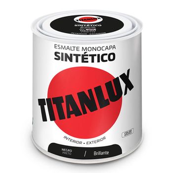 Esmalte Sintético Monocamada Brilhante Preto 250ml Titanlux 5808993