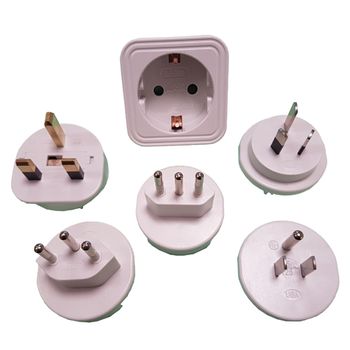 Adaptador De Viaje Modular 5 Clavijas Diferentes +100 Paises