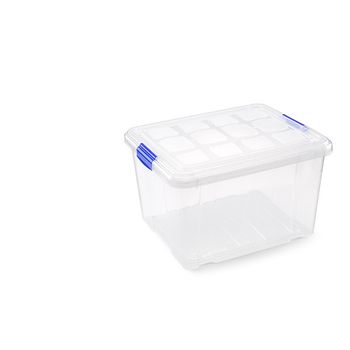 PLASTIC FORTE, Caja de almacenamiento, Multicolor, 31 litros, con ruedas