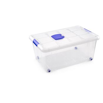 Cajas De Almacenaje Transparente – Cajas Organizadoras De Plástico Con Tapa  Y Ruedas 60 Litros (crudo)jardin202 con Ofertas en Carrefour