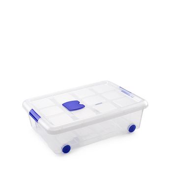 Caja Bajo Cama Transparente 31 L - Plasticforte - 11248..