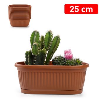 Jardinera 25x12,5x9,5cm Sin Plato Plasticforte - Neoferr