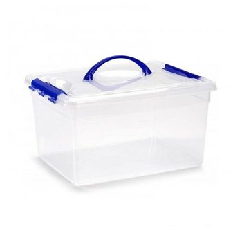 Caja de Ordenación con Tapa CARREFOUR HOME 60 l - Transparente