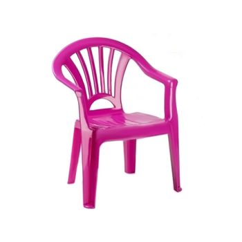 Silla De Plástico Para Niños Infantil Color Fucsia Plasticforte