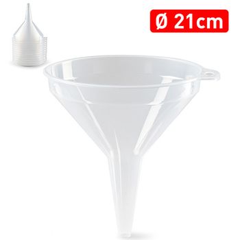 Embudo Plastico 21 Cm Transparente Plasticforte - Neoferr