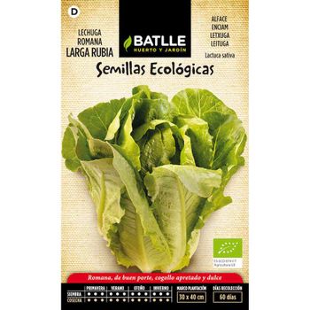 Semillas Ecológicas De Lechuga Romana Larga Rubia