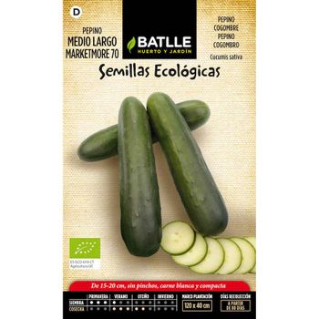 Semillas Ecológicas De Pepino Marketmore 70