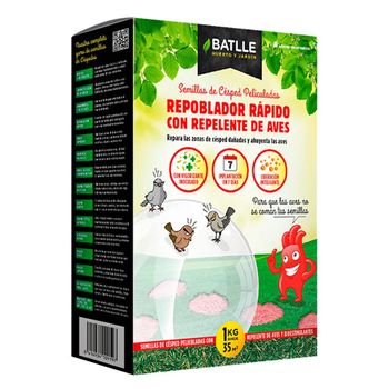 Semillas Césped Repoblador Rapido Con Repelente Aves Batlle 1 Kg