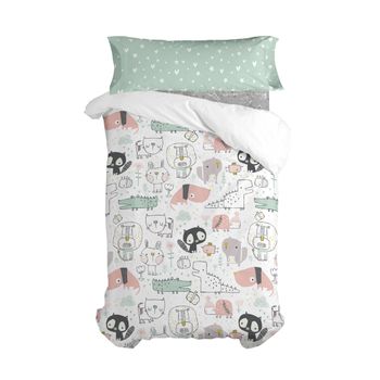 Juego De Funda Nórdica Happyfriday Moshi Moshi Best Buddies Multicolor Cama De 80/90 2 Piezas