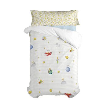 Juego De Funda Nórdica Happyfriday Le Petit Prince Son Monde Multicolor Cama De 80/90 2 Piezas