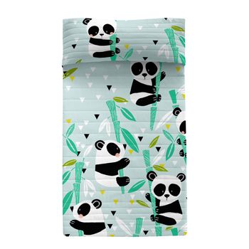 Colcha Happyfriday Moshi Moshi Azul 200 X 260 Cm Oso Panda