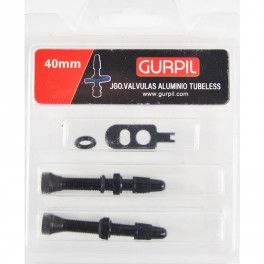 Gurpil Juego De Valvulas Presta Aluminio Tubeless 40 Mm Negro