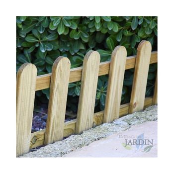 Valla de jardín exterior de 2 piezas Züschen madera de pino 117 x 40 cm -  Natural [en.casa]