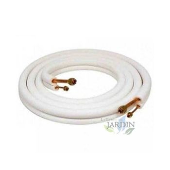 Tubo Cobre Doble Aislado 5 Mts 1/4" X 3/8" Para Aire Acondicionado