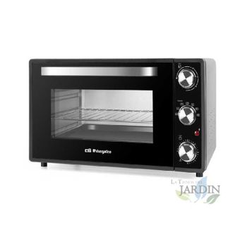 MPM MPE-28/T Horno Eléctrico Convección de Sobremesa 28 Litros, Puerta  Doble Cristal, 6 Modos