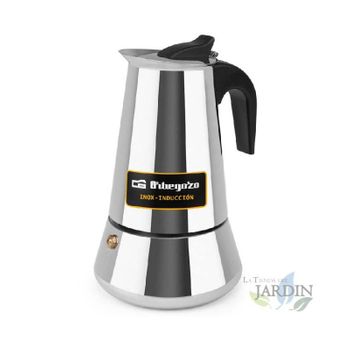 Cuperinox Cafetera Italiana 10 Tazas, cafetera Italiana Inducción, Cafetera Italiana Acero Inoxidable, Mango Anti Quemaduras, Válvula De  Seguridad con Ofertas en Carrefour