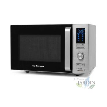 Continental Edison Cemo34ceb2 Horno Microondas Combinado Empotrable Negro Y  Acero Inoxidable L59.5 X H38.8 X P46.8 Cm 34l Grill Y Convección con  Ofertas en Carrefour