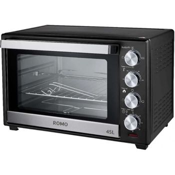 MPM MPE-09/T Horno Eléctrico de Sobremesa Convección 30 Litros, Acero  Inoxidable, Asador de pollo, Puerta Doble Cristal, 5 Modos de Calor,  Temporizador, Ajuste de Temperatura, Negro, 1600W