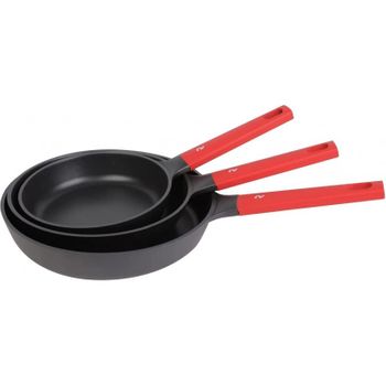 Juego De 3 Sartenes Para Inducción Vitrocerámica Fuego Gas Magefesa  Antiadherente 20-24-28cm con Ofertas en Carrefour