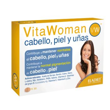 Vitawoman Cabello Piel Y Uñas Eladiet 30 Comprimidos