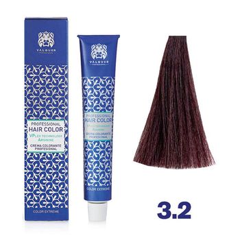 Tinte Valquer Vplex 60 Ml 3.2 Castaño Oscuro Violeta