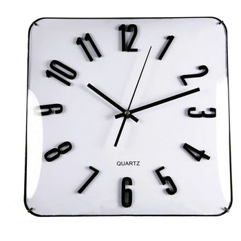 Reloj De Pared Cristal (31 X 5,5 X 31 Cm) Blanco