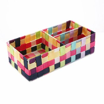 Caja Con Compartimentos Multicolor (17 X 10 X 35 Cm)