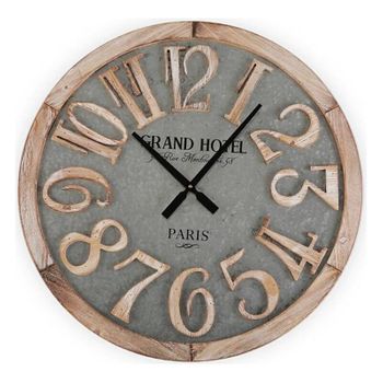 Reloj De Pared Hotel Metal Madera Mdf (5 X 60 X 60 Cm)