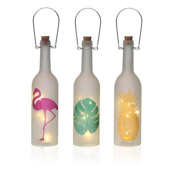 Botella Led Cristal