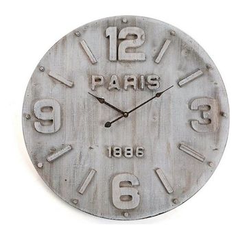 Reloj De Pared Madera Mdf Y Metal (4,5 X 60 X 60 Cm)