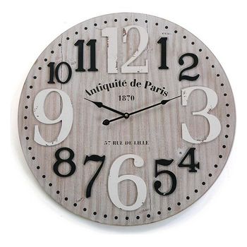 Reloj De Pared Madera Mdf (4,5 X 60 X 60 Cm)