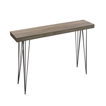 Mueble Recibidor Estrecho Para La Entrada O El Pasillo, Mesa Consola, Marrón, 80x25x110cm