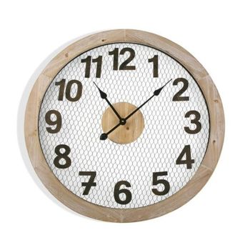 Reloj De Pared Metal Madera Mdf Y Metal (4,5 X 70 X 70 Cm)