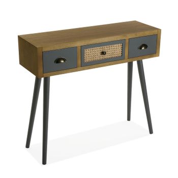 Mueble Recibidor Estrecho Para La Entrada O El Pasillo, Mesa Consola, Marrón, 79x30x90cm