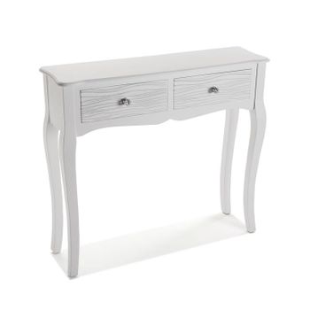 Mueble Recibidor Estrecho Para La Entrada O El Pasillo, Mesa Consola, Blanco, 80x25x90cm