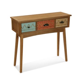 Mueble Recibidor Estrecho Para La Entrada O El Pasillo, Mesa Consola, Multicolor, 80,5x30x90cm