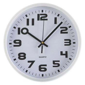 Reloj De Pared Plástico (3,8 X 25 X 25 Cm) Blanco