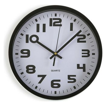 Reloj De Pared Plástico (3,8 X 25 X 25 Cm) Negro