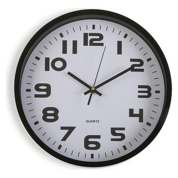 Reloj De Pared Plástico (4,2 X 30,5 X 30,5 Cm) Negro