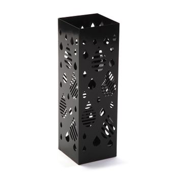 Paragüero Cuadrado De Metal Versa Home 15,5x15,5x49 Cm - Negro