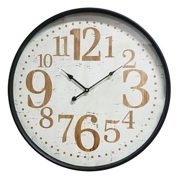 Reloj De Pared Madera Mdf Y Metal (6 X 60 X 60 Cm)