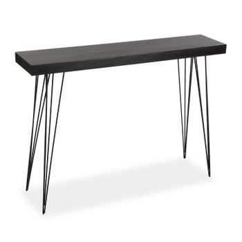 Mueble Recibidor Estrecho Para La Entrada O El Pasillo, Mesa Consola, Marrón Oscuro, 80x25x110cm