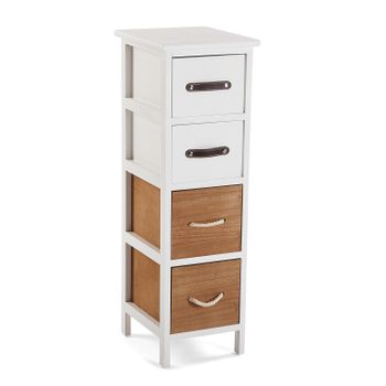 Mueble Entrada Recibidor Aparador Cocina Con 2 Cajones Y 2 Puertas 80 X 34  X 80 Cm con Ofertas en Carrefour