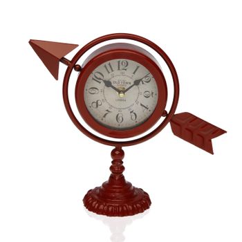 Reloj De Mesa Flecha Completa Granate Metal (23 X 16 X 8 Cm)