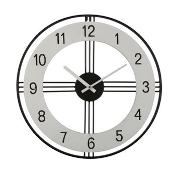 Reloj De Pared Blanco Metal (40 X 40 X 4 Cm)