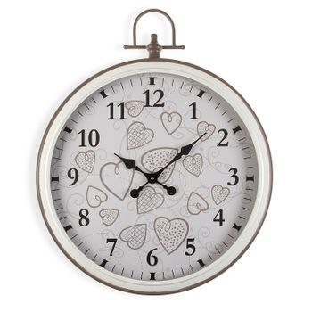 Reloj De Pared Cozy Corazones Metal