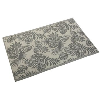 Alfombra Hojas Gris Polipropileno (120 X 1 X 180 Cm)