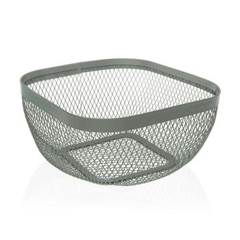 Frutero Versa Gris Metal Acero (26,5 X 12,5 X 26,5 Cm)