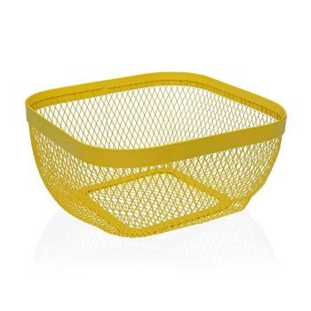 Frutero Versa Amarillo Metal Acero (26,5 X 12,5 X 26,5 Cm)