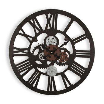 Reloj De Pared Decorativo Para La Cocina, El Salón, El Comedor O La Habitación, Negro, 59x4x59cm